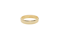 14KT Gold Ring Unisex Solid Currency Edge Band