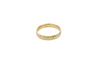 14KT Gold Ring Unisex Solid Diamond Cut Band