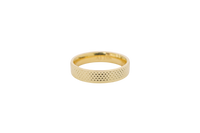 14KT Gold Ring Unisex Solid Diamond Cut File Pattern Band