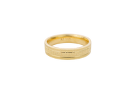 14KT Gold Ring Unisex Solid Greek Center Plain Matt Finish Borders Band