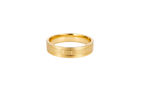 14KT Gold Ring Unisex Solid Greek Center Plain Matt Finish Borders Band