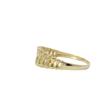 14KT Gold Ring Women's Band 13 Bones 7 are White CZ Stones