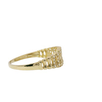 14KT Gold Ring Women's Band 13 Bones 7 are White CZ Stones