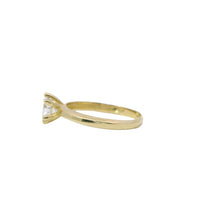 14KT Gold Women's Ring 6 Prong White Solitaire Classic Plain Band