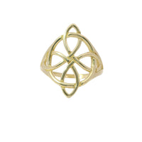 14KT Gold Ring Women's Celtic Knot with Open Split Band