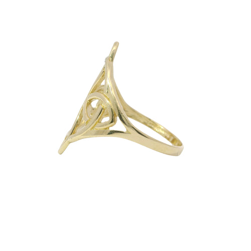 14KT Gold Ring Women's Celtic Knot with Open Split Band