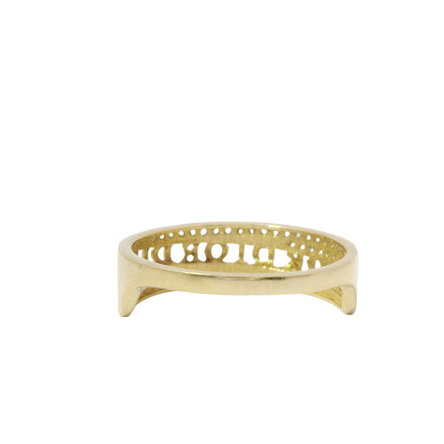 14KT Gold Ring Women's Light Weight Dior Dior White CZ Stone Band