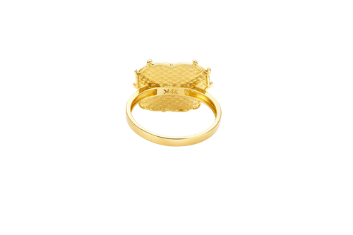 14KT Gold Ring Women's Betty Boop Head with Plain Band
