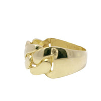 14KT Gold Ring Unisex Jumbo Plain Cuban Link Band