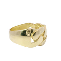 14KT Gold Ring Unisex Jumbo Plain Cuban Link Band