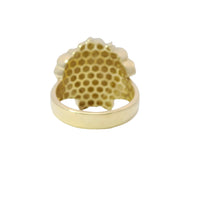 14KT Gold Ring Women's Jumbo Medusa Head Plain Band