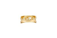 14KT Gold Ring Women's Split Band Good Luck Horseshoe Flower Elephant "13" Center Plain Split Band