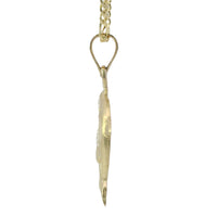 14KT Gold Charm Three Medium Jumping Dolphins with Plain Bell