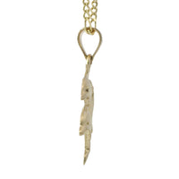 14KT Gold Charm Three Medium Jumping Dolphins with Plain Bell