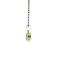 14KT Gold Charm Extra Small 3D Heart Evil Eye with Plain Bell