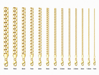 14KT Gold Chain Solid Curb 5mm
