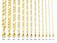 14KT Gold Chain Solid Figaro 5mm