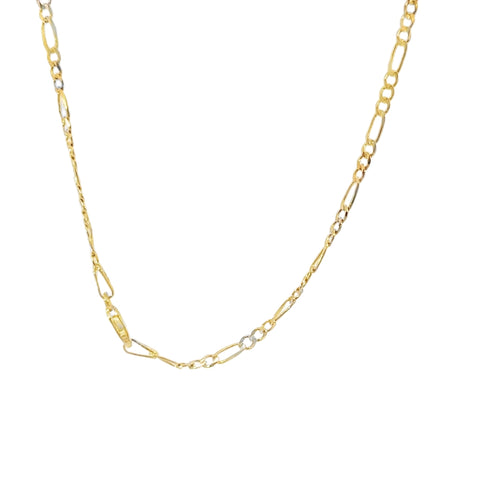 14KT Gold Chain Solid Figaro 2.5mm