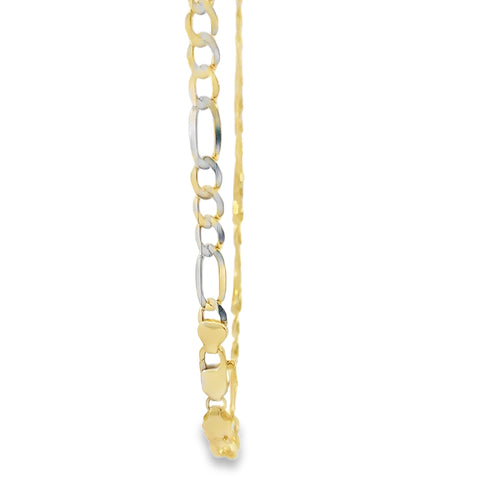 14KT Gold Chain Solid Figaro 5mm