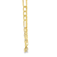 14KT Gold Chain Solid Figaro 7mm
