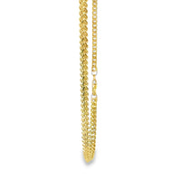 14KT Gold Chain Hollow Box Franco 4mm