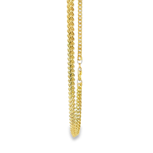 14KT Gold Chain Hollow Box Franco 4mm