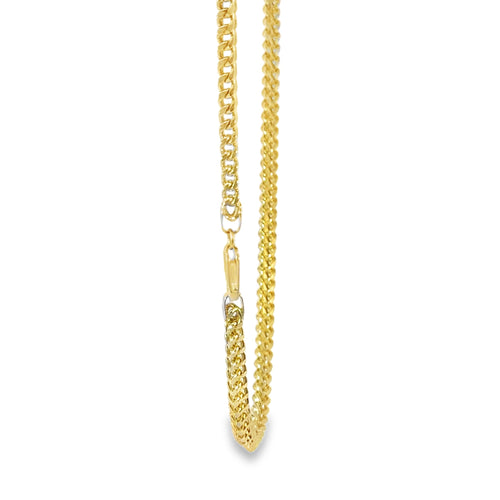 14KT Gold Chain Hollow Box Franco 4mm