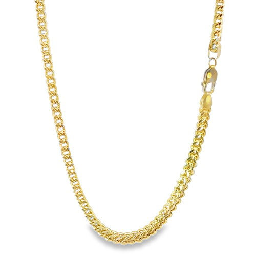 14KT Gold Chain Hollow Box Franco 5mm