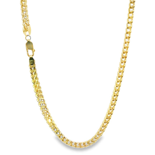 14KT Gold Chain Hollow Box Franco 5mm