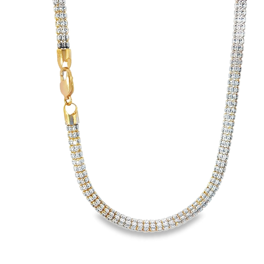 14KT Gold Chain Rose Gold Ice 4mm