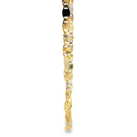 14KT Gold Chain Hollow Tri Tone Heart Valentino Mariner 5mm