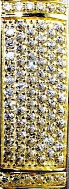14KT Gold Chain Solid Chino Heart White CZ Box Clasp 3mm