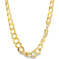 14KT Gold Chain Hollow Curb 13mm