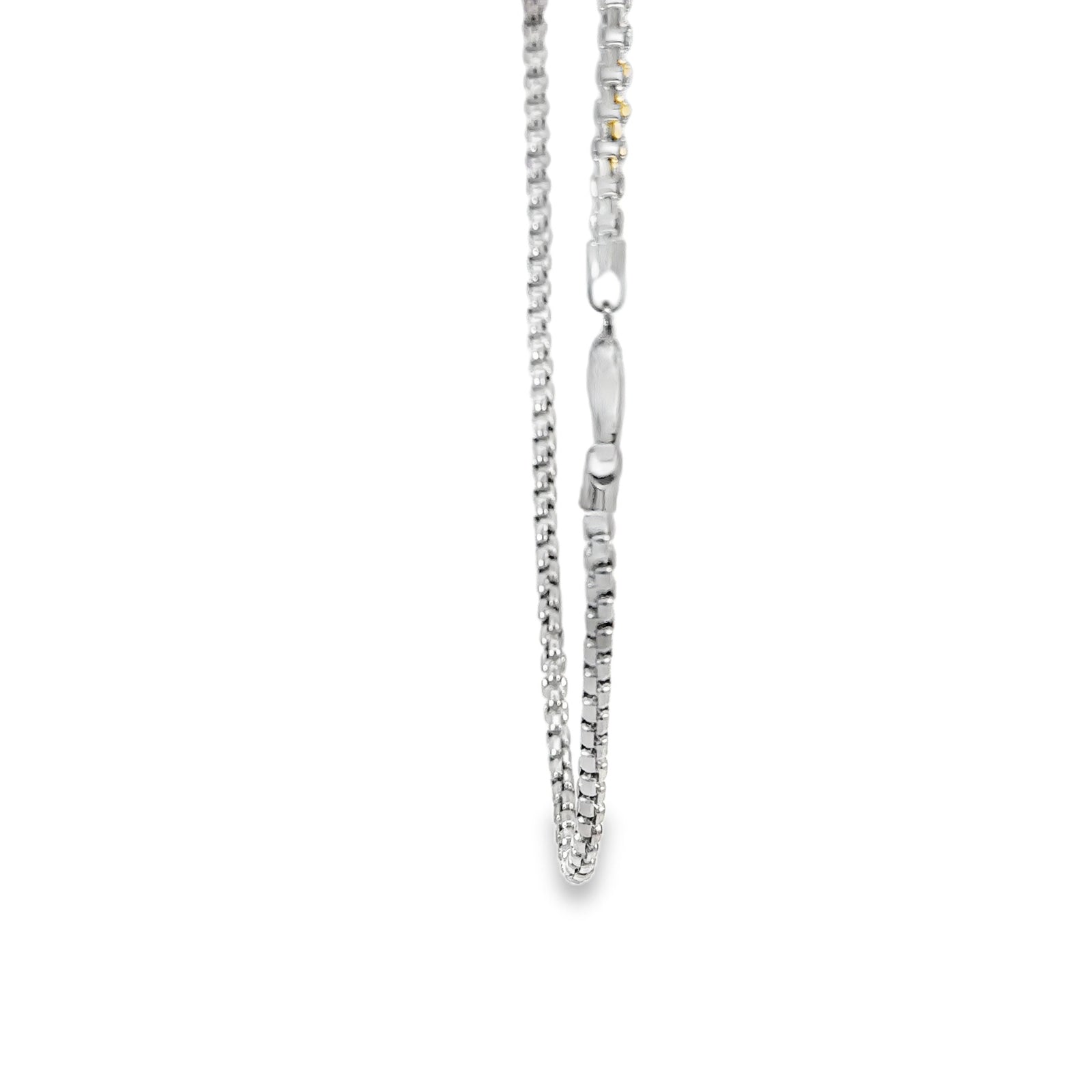 14KT Gold Chain Hollow White Gold Rolo 2mm