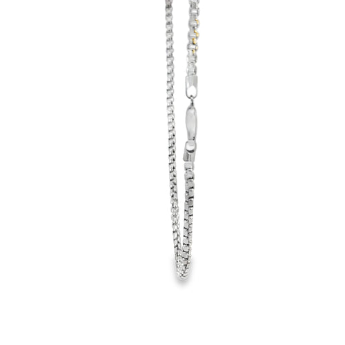 14KT Gold Chain Solid White Gold Rolo 2mm