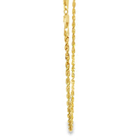 14KT Gold Chain Solid Diamond Cut Rope 2.5mm