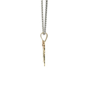 14KT Gold Charm Mini Tri Tone Girl / Girl Twins with Plain Bell