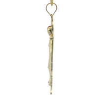14KT Gold Charm Medium Two Tone "St. Jude" Name Plate St Jude Figure with Plain Bell