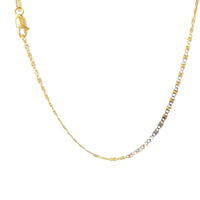 14KT Gold Chain Hollow Tri Tone Heart Valentino 1.5mm