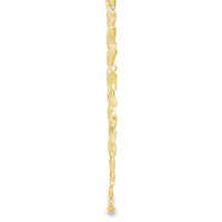 14KT Gold Chain Hollow Tri Tone Heart Valentino 3.5mm