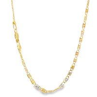 14KT Gold Chain Solid Tri Tone Heart Valentino 3.5mm