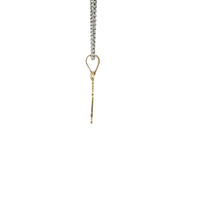 14KT Gold Charm Mini Tri Tone Boy / Boy Twins with Plain Bell