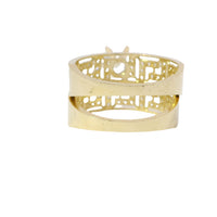 14KT Gold Ring Women's Duo 4 Prong White CZ Stone Solitaire with White CZ Stones Greek Band and Matching Separate Band