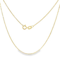 14KT Gold Solid Thin Chain Cable Link with Pinwheel Clasp .4mm