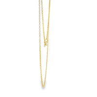 14KT Gold Solid Thin Chain Cable Link with Pinwheel Clasp .4mm