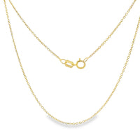 14KT Gold Solid Thin Chain Cable Link with Pinwheel Clasp .4mm