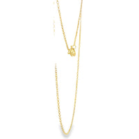 14KT Gold Solid Thin Chain Cable Link with Pinwheel Clasp .5mm
