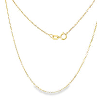 14KT Gold Solid Thin Chain Cable Link with Pinwheel Clasp .5mm