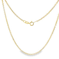 14KT Gold Solid Thin Chain Cable Link with Pinwheel Clasp .7mm