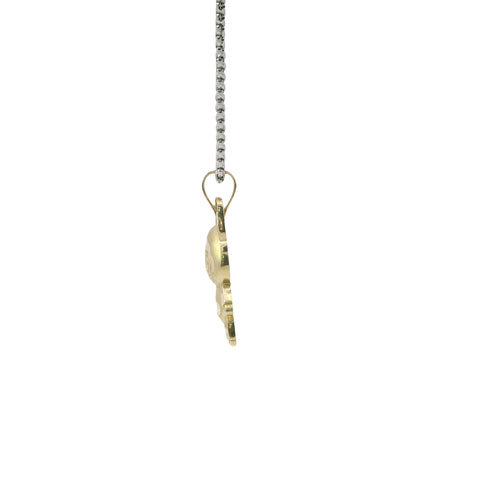 14KT Gold Charm Small Puff Full Body LaBuBu with Plain Bell